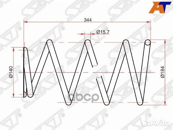 Комплект пружин 2шт передние toyota harrier 03