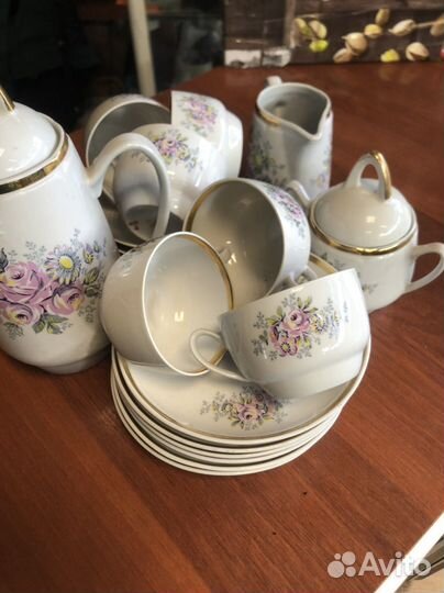 Кофейный сервиз на 6 персон. 21 предмет. Рига