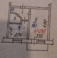 1-к. квартира, 28,7 м², 2/3 эт.
