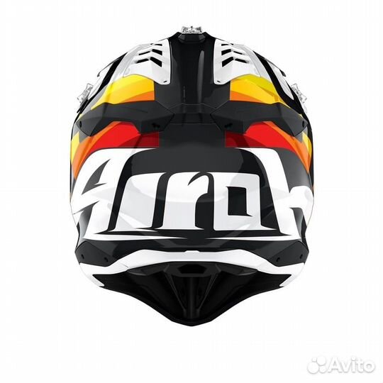 Мотошлем airoh aviator 3 rainbow white gloss