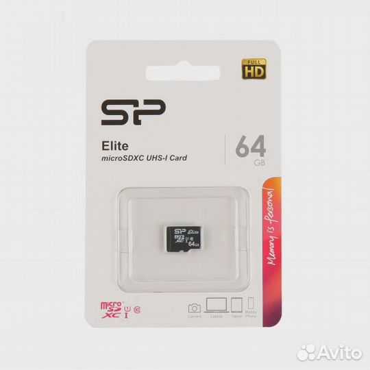 Карта памяти microsdxc 64Gb Class 10 UHS-I Silicon