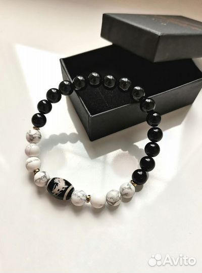 Браслет с бусиной дзи - Дракон