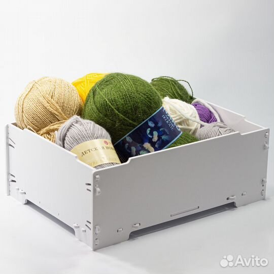 Ящик для декора и хранения 32х25х12 см пвх белый 4