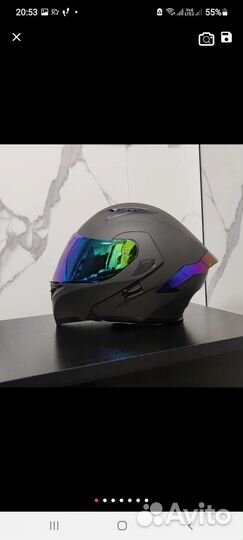 Мотошлем,модуляр,М-XXL,55-62 см