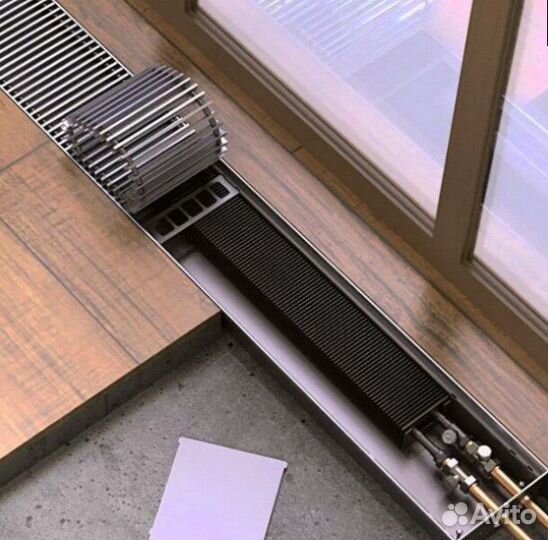 Внутрипольный конвектор с вентилятором/без