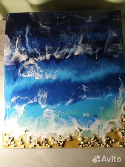 Картина из эпоксидной смолы море