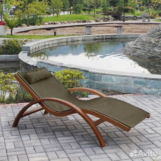 Шезлонг-лежак из сибирской лиственницы 503