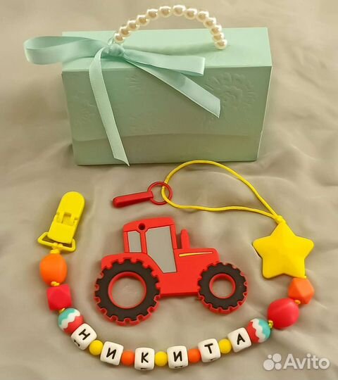 Именной грызунок. Держатель для соски