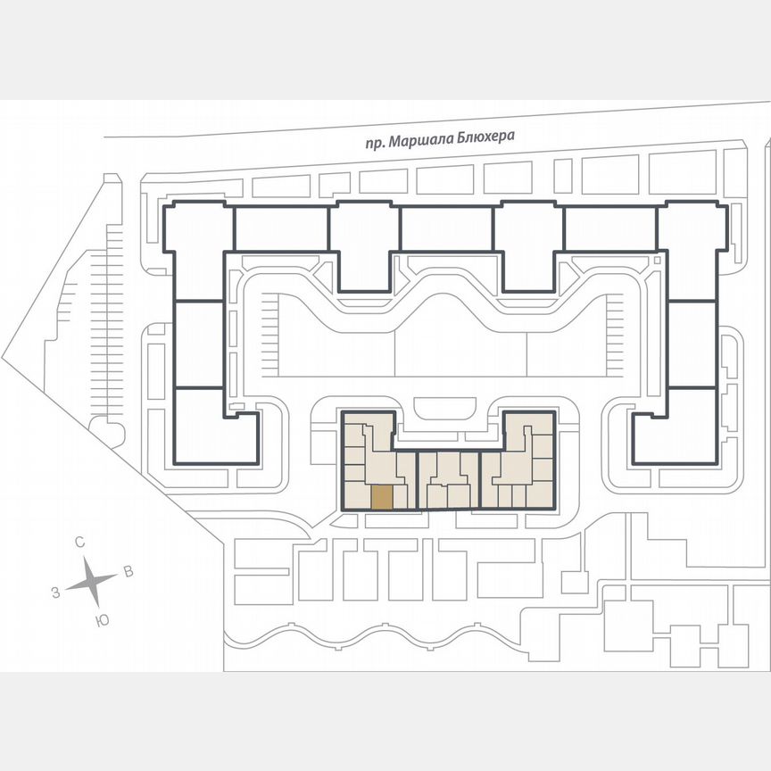 1-к. квартира, 42,1 м², 3/16 эт.