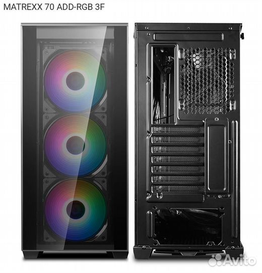 Корпус DeepCool matrexx 70 ADD-RGB 3F Miditower Бе