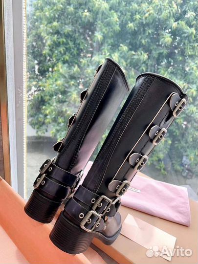 Сапоги Miu Miu кожа, премиум (36-41)