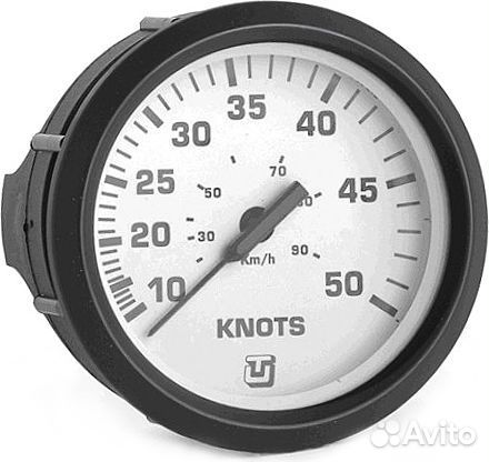 Спидометр Uflex 10-50 узлов, белый 12890