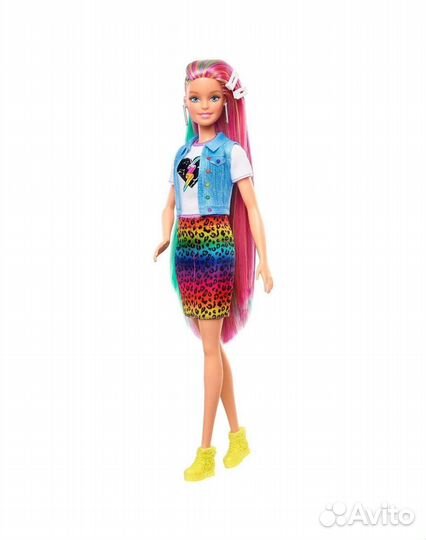 Кукла barbie с разноцветными волосами