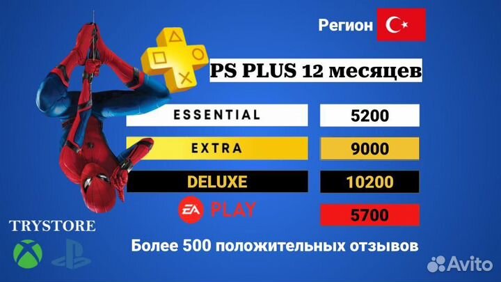 PlayStation plus extra / Deluxe 12 месяцев / FC24