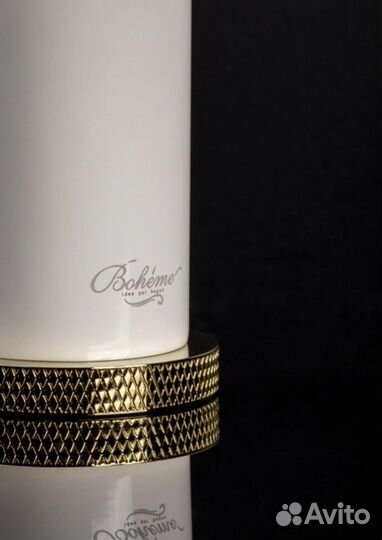 Смеситель высокий Boheme Stick white diamond gold