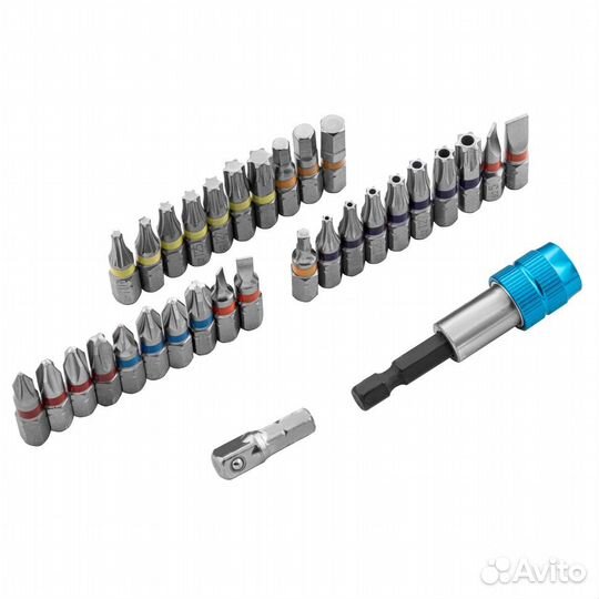 Набор бит, магнитный адаптер, сталь S2, пластиковы