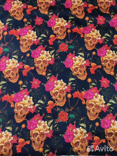 Ткань шелк Армани с принтом