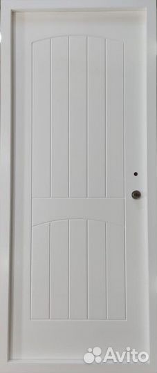 Дверь входная тёплая из массива в финском стиле.М7