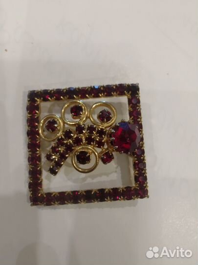 Брошь винтажная чехия