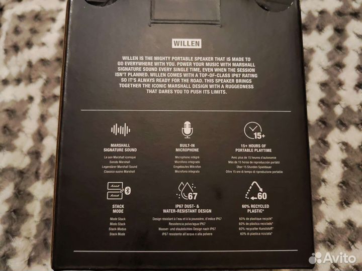 Портативная колонка marshall Willen