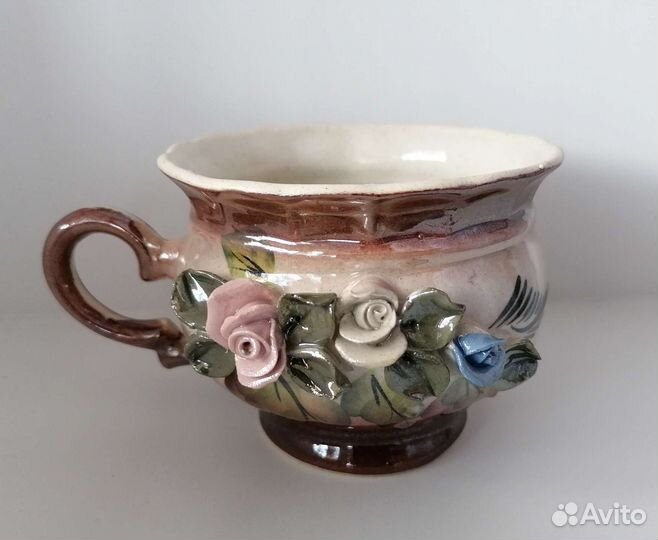 Сервиз кофейный чайный лепнина розы