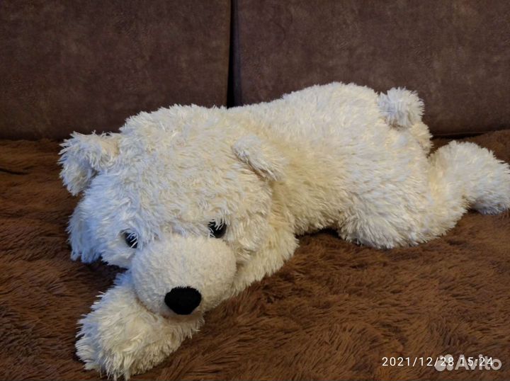 Медведь белый, мягкая игрушка