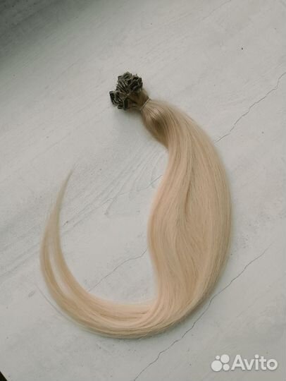 Волосы натуральные на лентах детские 72 см б/у