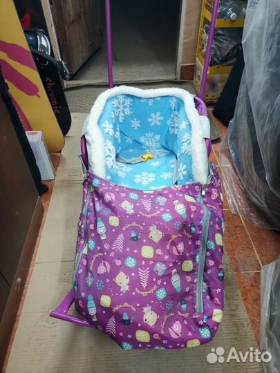 Детские сани с колесами