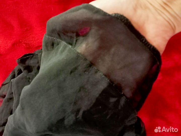 Топ черный из шифон 42-48