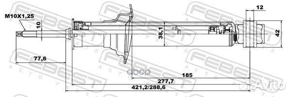 Амортизатор задний GAS.twin tube 02658720R Febest