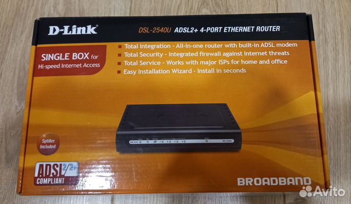Pоутер D-Link dsl-2540u