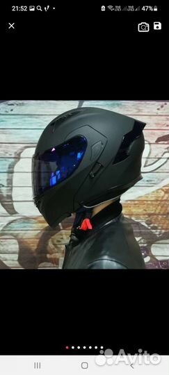 Мотошлем,модуляр,М-XXL,55-62 см