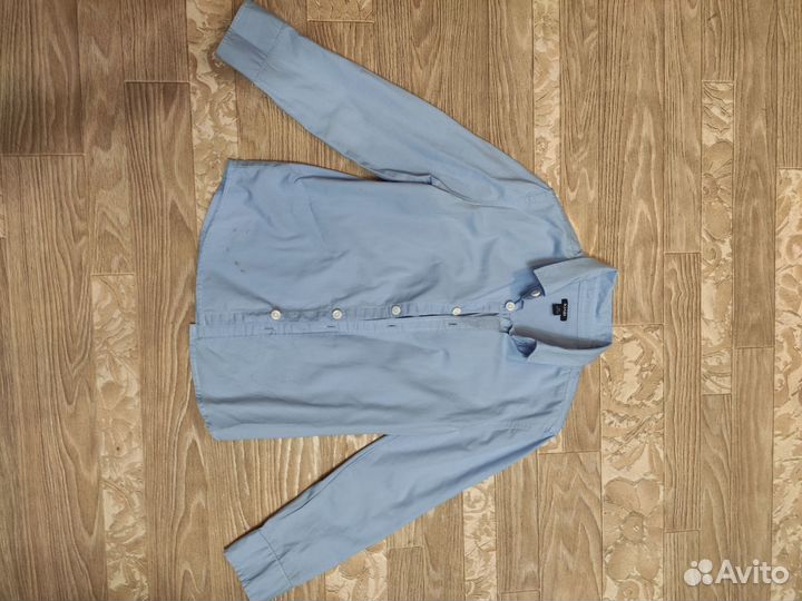 Рубашка голубая для мальчика р.126-131