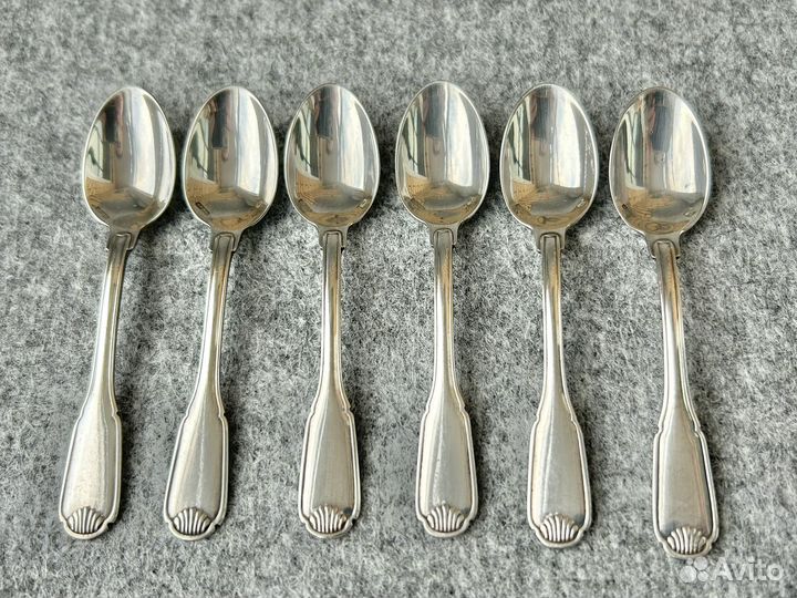 Маленькие кофейные ложки, посеребрение, Франция