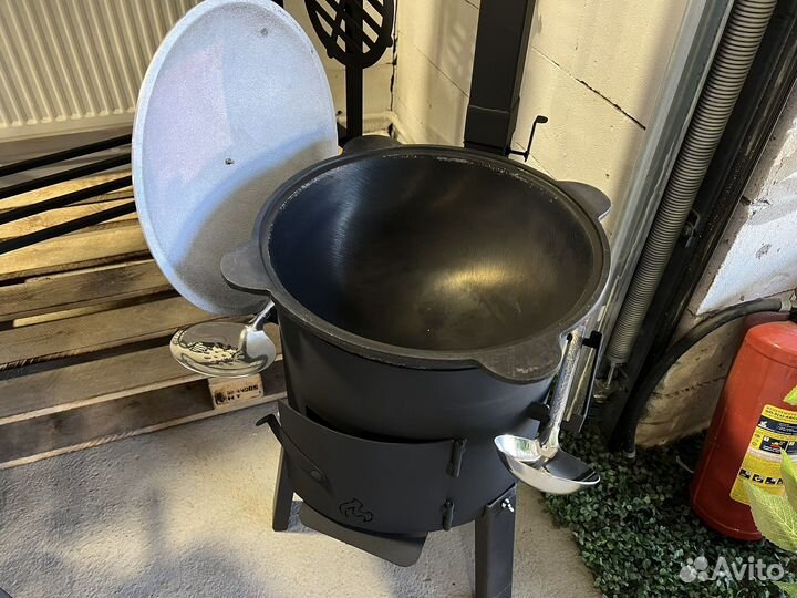 Комплект печь для казана 12 литров с трубой