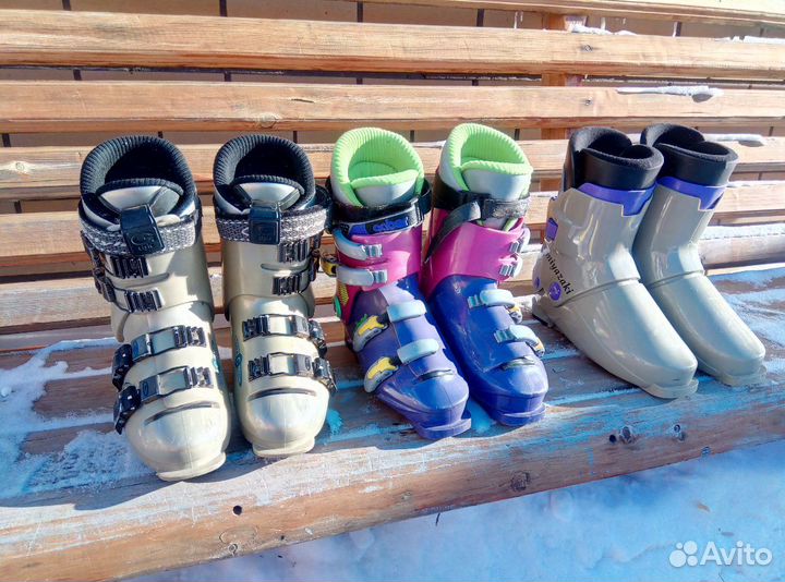 Лыжи горные с ботинками