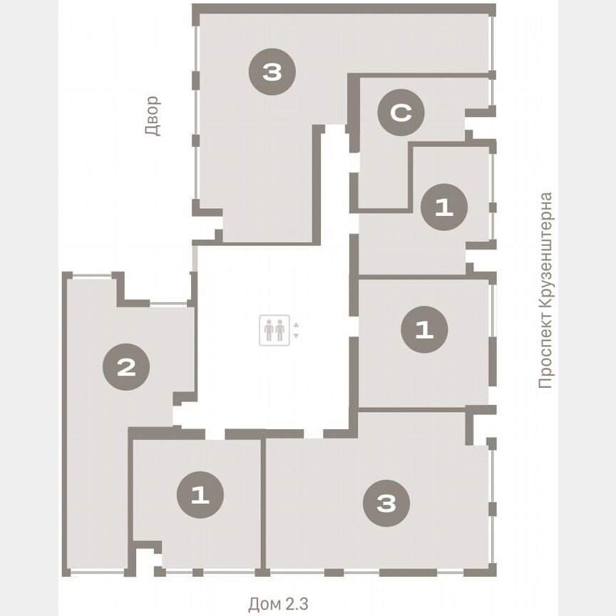 3-к. квартира, 101,8 м², 3/16 эт.
