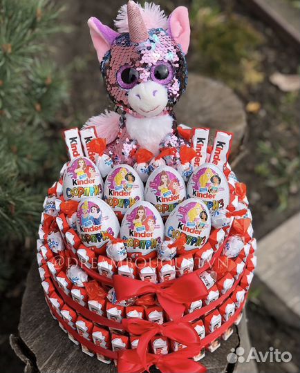 Шоколадный сладкий торт набор съедобный букет