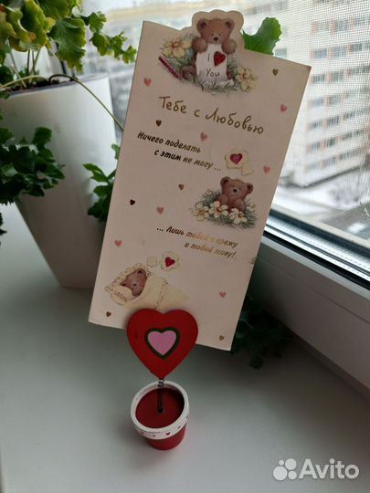 Держатель для фото/визиток, сердечки