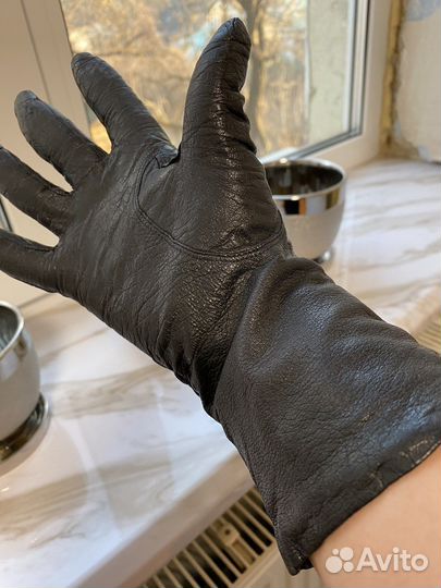 Перчатки женские кожаные