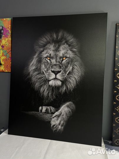 Картина Лев на холсте