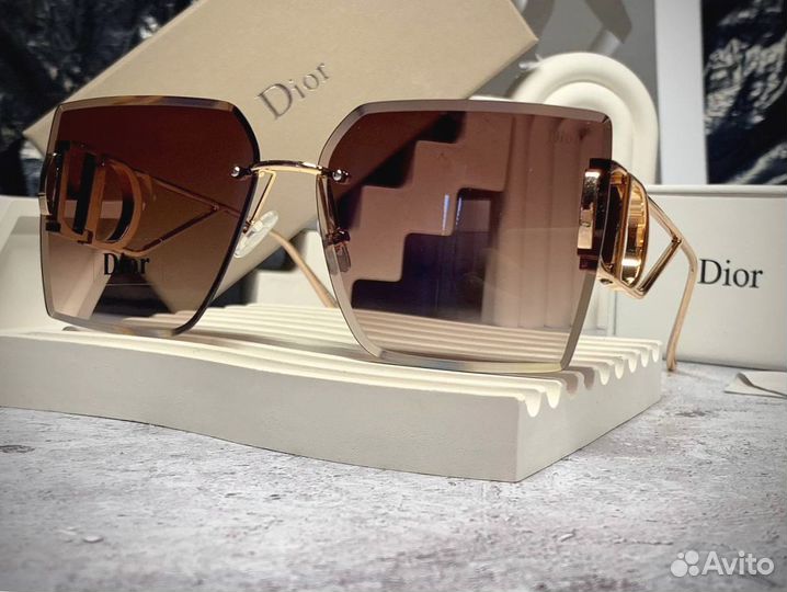 Очки женские dior золотые