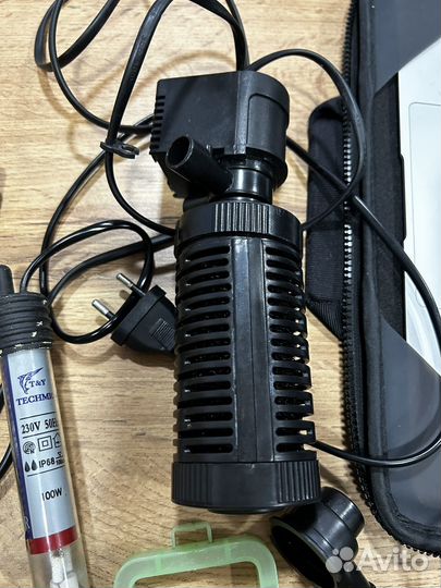 Фильтр, нагреватель, домик для аквариума