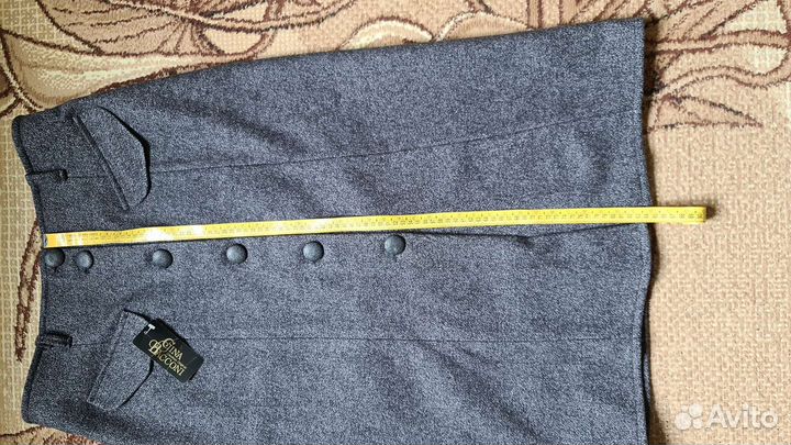 Юбка шерстяная серая 50 размер