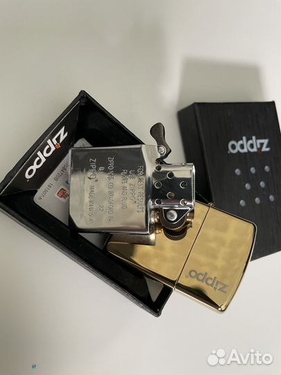Зажигалка zippo gold