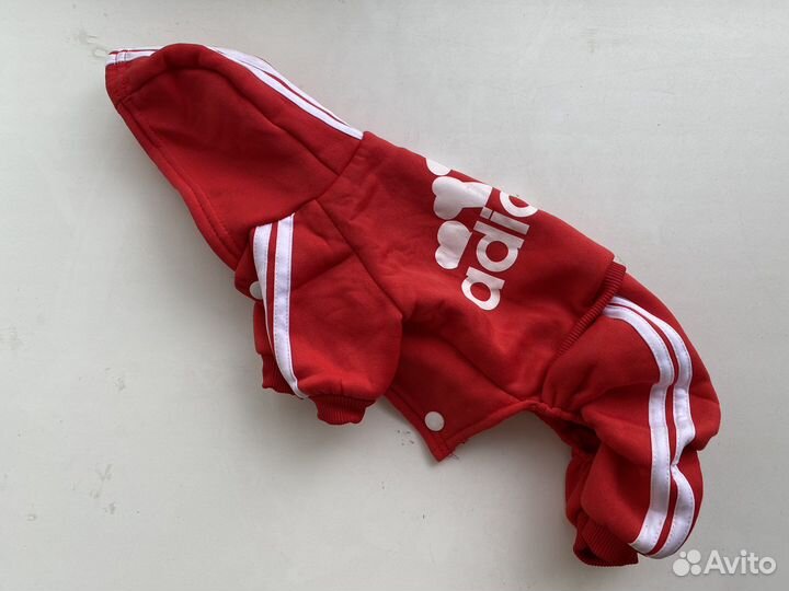 Комбинезон для собак спортивный адидог флис