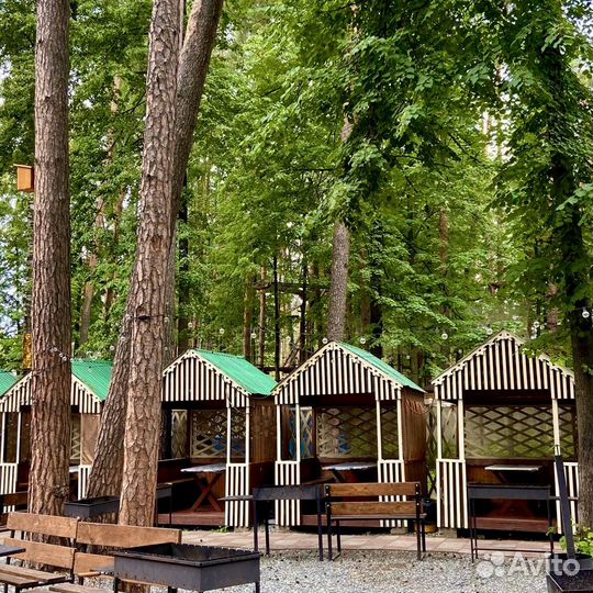 Аренда теплой беседки в лесу Лебяжье