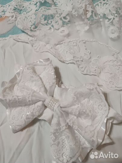 Уголок и бант на выписку/ Кружевной уголок