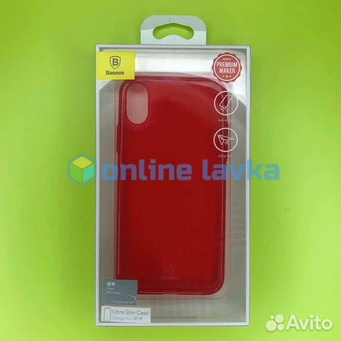 Чехол Baseus Simple для iPhone X, Xs Red