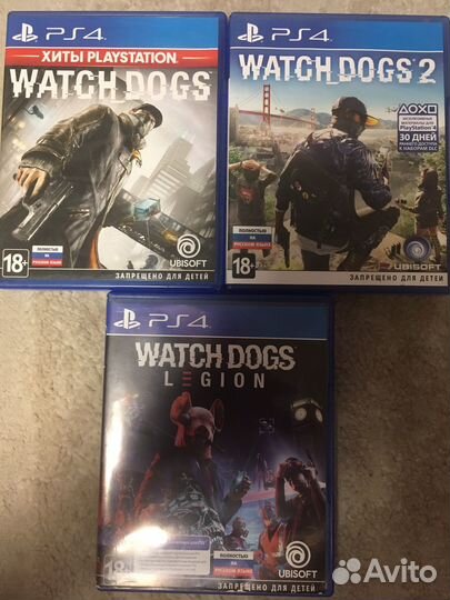 Серия Watch Dogs (1,2, legion) ps4